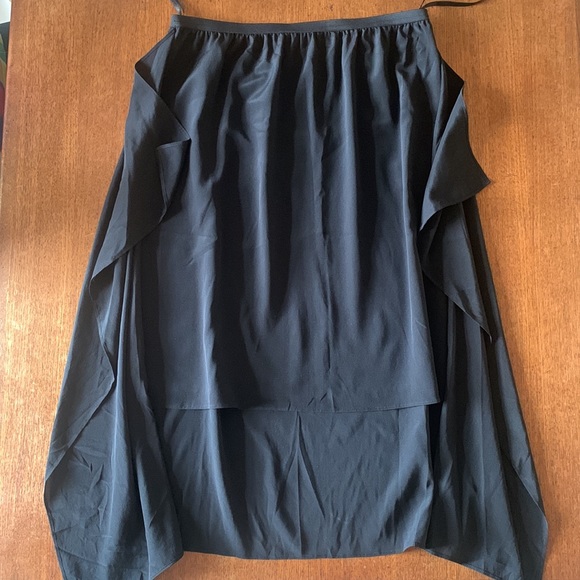 DKNY Black S Asymmetrical Skirt with Side Panels. - Picture 2 of 6